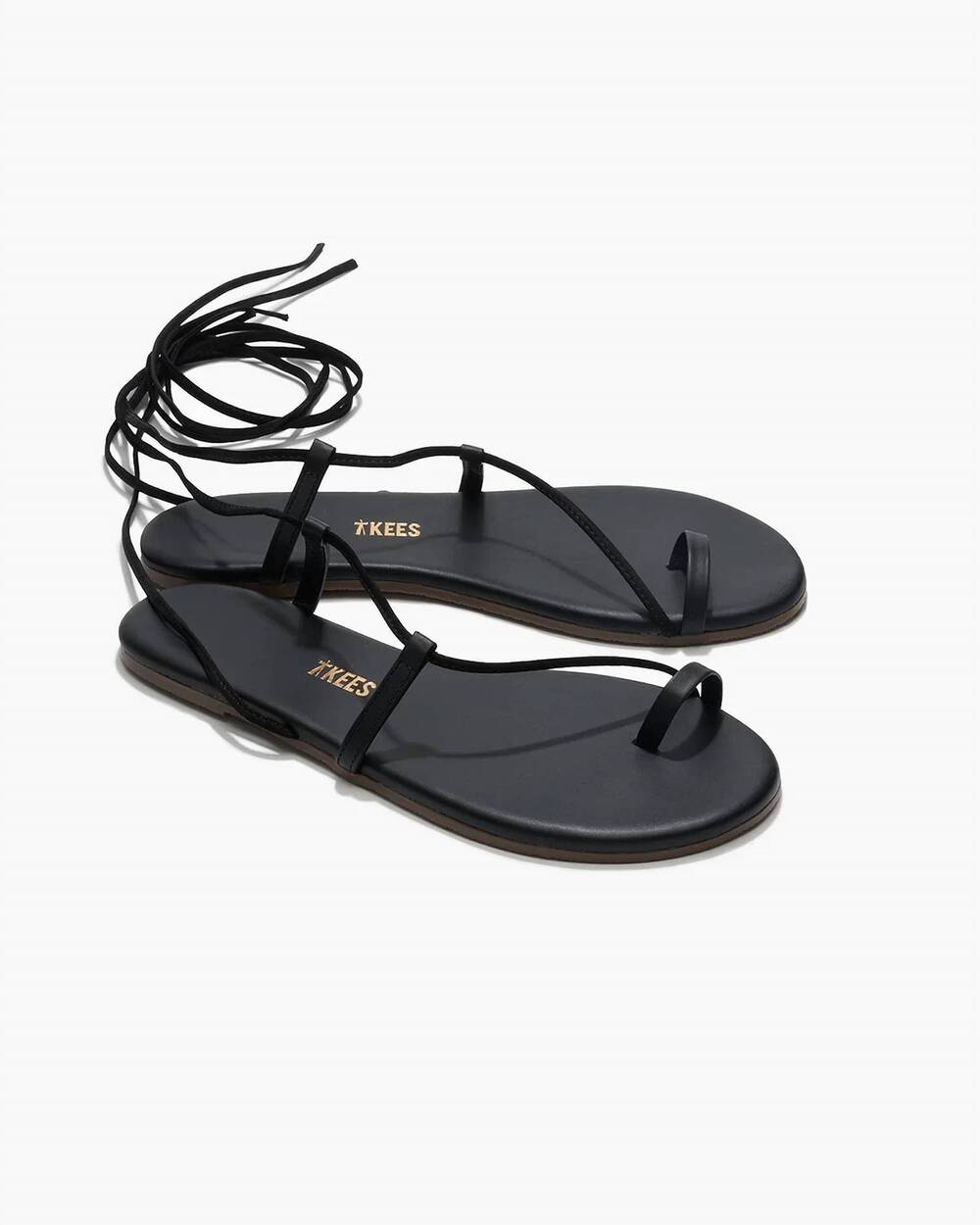 NEW TKEES women's jo wrap sandal in black